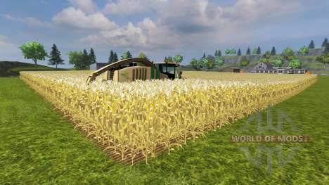 The increase in maize yield for Farming Simulator 2013