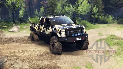 Ford F-350 Super Duty 6.8 2008 v0.1.0 camo2 for Spin Tires