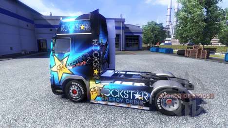Color-Rockstar Energy Drink - on tractor Volvo for Euro Truck Simulator 2