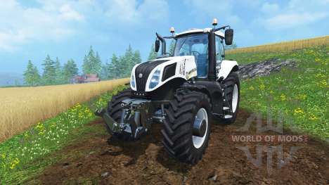 New Holland T8.435 Ultra White v1.31 for Farming Simulator 2015