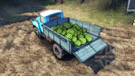 The load of watermelons and stones for Spin Tires