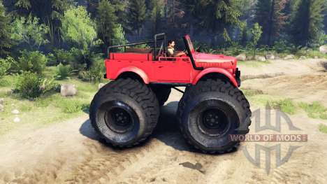 ГАЗ-69М Red Monster for Spin Tires