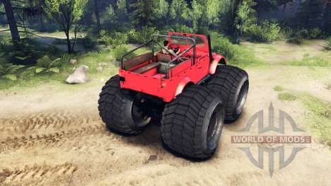 ГАЗ-69М Red Monster for Spin Tires