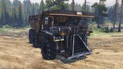 Dump truck 6x6 for Spin Tires