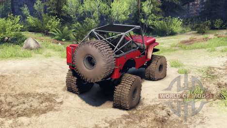 Jeep Willys red for Spin Tires
