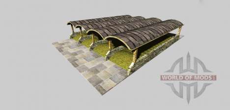 Silage pit with a canopy v3.2 for Farming Simulator 2013