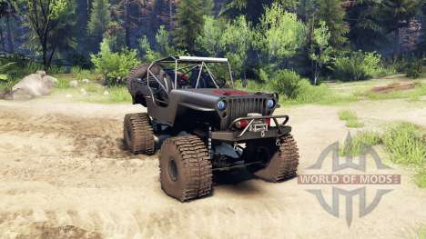 Jeep Willys black for Spin Tires