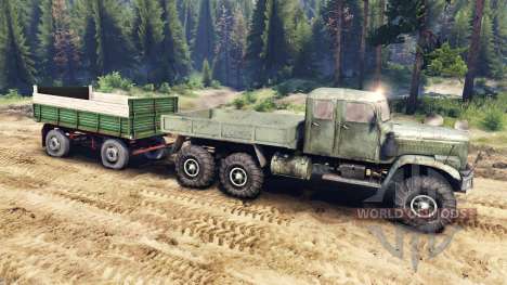 KrAZ-255 with extended cab for Spin Tires