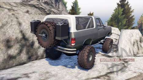 Dodge Ramcharger II 1991 grey and white for Spin Tires