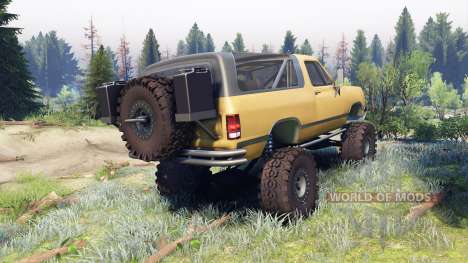 Dodge Ramcharger II 1991 dirty brown for Spin Tires