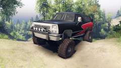 Dodge Ramcharger II 1991 red and black-clean for Spin Tires