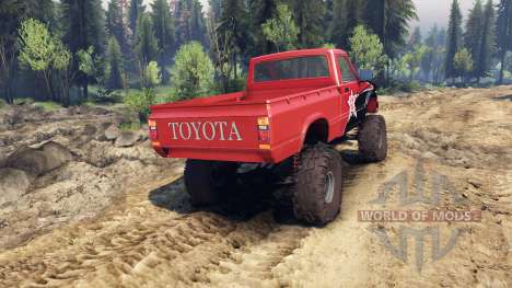 Toyota Hilux Truggy 1981 v1.1 rigid industries for Spin Tires