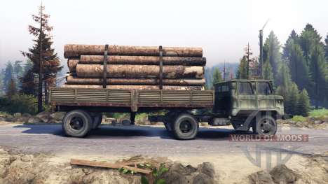 GAZ-66 with double cab for Spin Tires