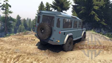 Land Rover Defender 110 blue metalic for Spin Tires