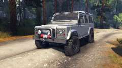 Land Rover Defender 110 silver for Spin Tires