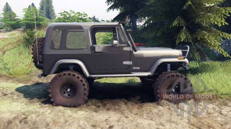 Jeep YJ 1987 gray for Spin Tires