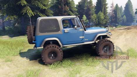 Jeep YJ 1987 blue for Spin Tires