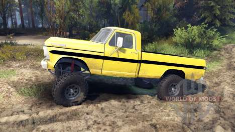Ford F-200 1968 yellow for Spin Tires