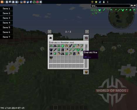 Emerald and Obsidian Tools for Minecraft