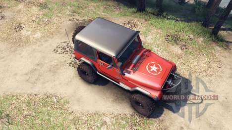 Jeep YJ 1987 orange for Spin Tires