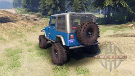 Jeep YJ 1987 blue for Spin Tires