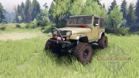 Jeep YJ 1987 green for Spin Tires