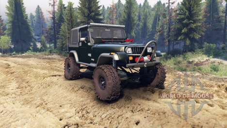 Jeep YJ 1987 dark green for Spin Tires