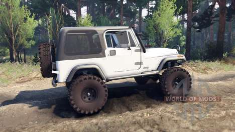 Jeep YJ 1987 white for Spin Tires