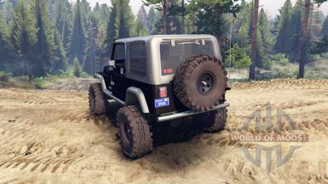 Jeep YJ 1987 black for Spin Tires
