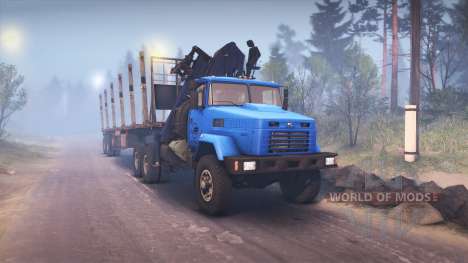 KrAZ-6322 v3.0 blue for Spin Tires