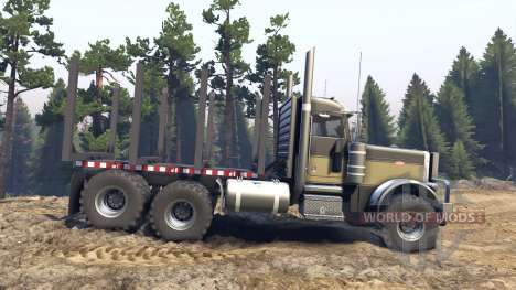 Peterbilt 379 black and green for Spin Tires