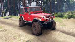 Jeep YJ 1987 red for Spin Tires