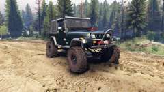 Jeep YJ 1987 dark green for Spin Tires
