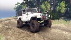 Jeep YJ 1987 white for Spin Tires