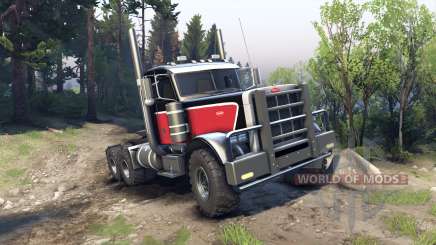 Peterbilt 379 red black for Spin Tires