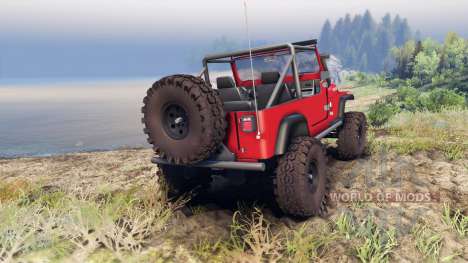 Jeep YJ 1987 Open Top red for Spin Tires