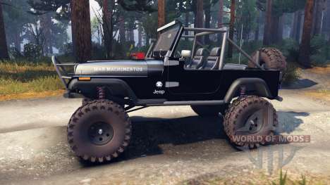 Jeep YJ 1987 Open Top black for Spin Tires