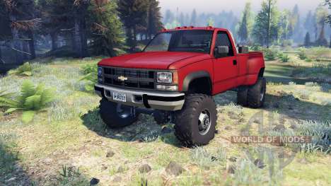 Chevrolet Regular Cab Dually red for Spin Tires