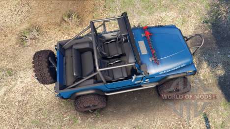 Jeep YJ 1987 Open Top blue for Spin Tires
