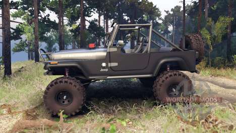Jeep YJ 1987 Open Top gray for Spin Tires