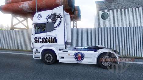 The Scania V8 skin for Scania truck for Euro Truck Simulator 2