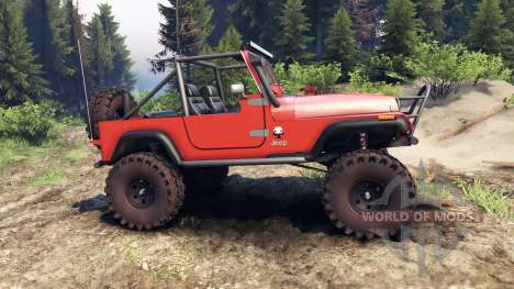 Jeep YJ 1987 Open Top orange for Spin Tires