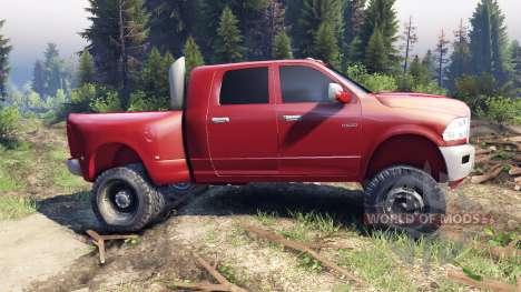 Dodge Ram 3500 dually v1.1 red for Spin Tires