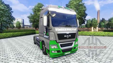 Skin TimberWolves on the truck MAN for Euro Truck Simulator 2