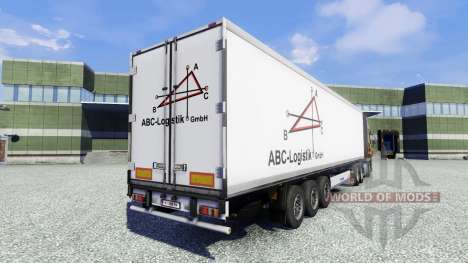 Skin ABC Logistic semitrailer for Euro Truck Simulator 2