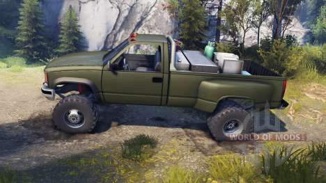 Chevrolet Regular Cab Dually green for Spin Tires