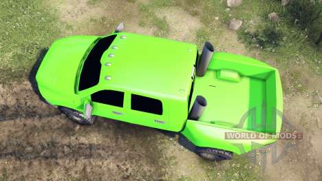 Dodge Ram 3500 dually v1.1 green for Spin Tires