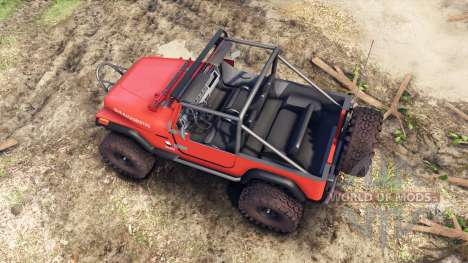 Jeep YJ 1987 Open Top orange for Spin Tires