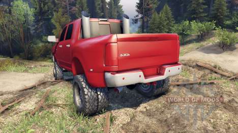 Dodge Ram 3500 dually v1.1 red for Spin Tires