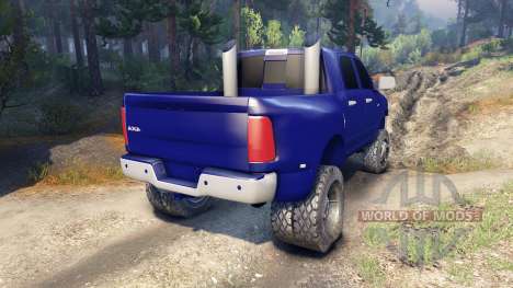 Dodge Ram 3500 dually v1.1 blue for Spin Tires